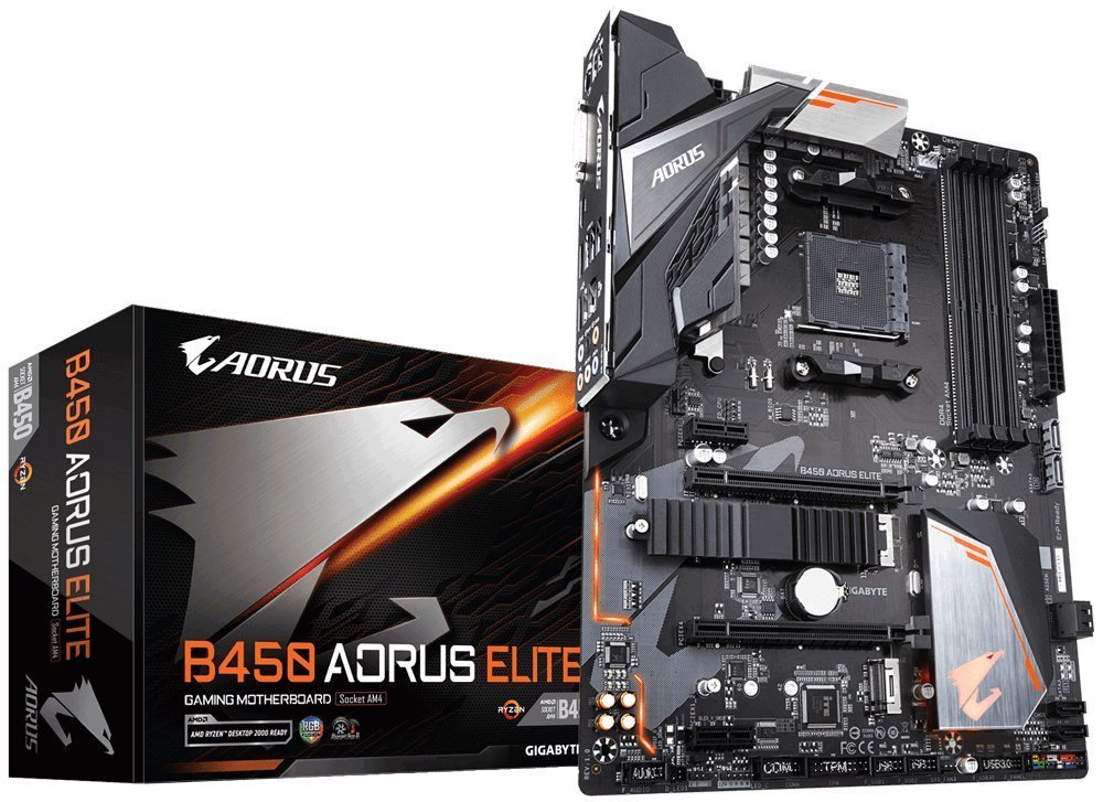 Gigabyte B450 AORUS ELITE motherboard Socket AM4 ATX AMD B450