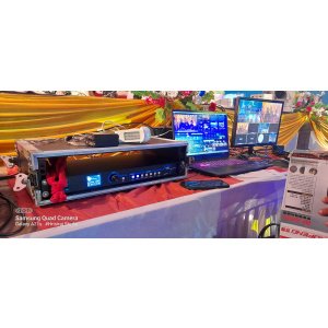 GoLive Real Time Live Event Mixer Switcher Streamer and Recorder Software with Realistic Virtual Set.