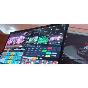 GoLive Real Time Live Event Mixer Switcher Streamer and Recorder Software with Realistic Virtual Set.