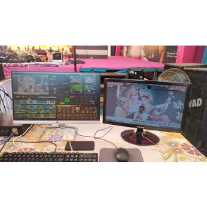 GoLive Real Time Live Event Mixer Switcher Streamer and Recorder Software with Realistic Virtual Set.