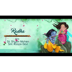 RADHA KRISHNA HINDU WEDDING INVITE DIGITAL